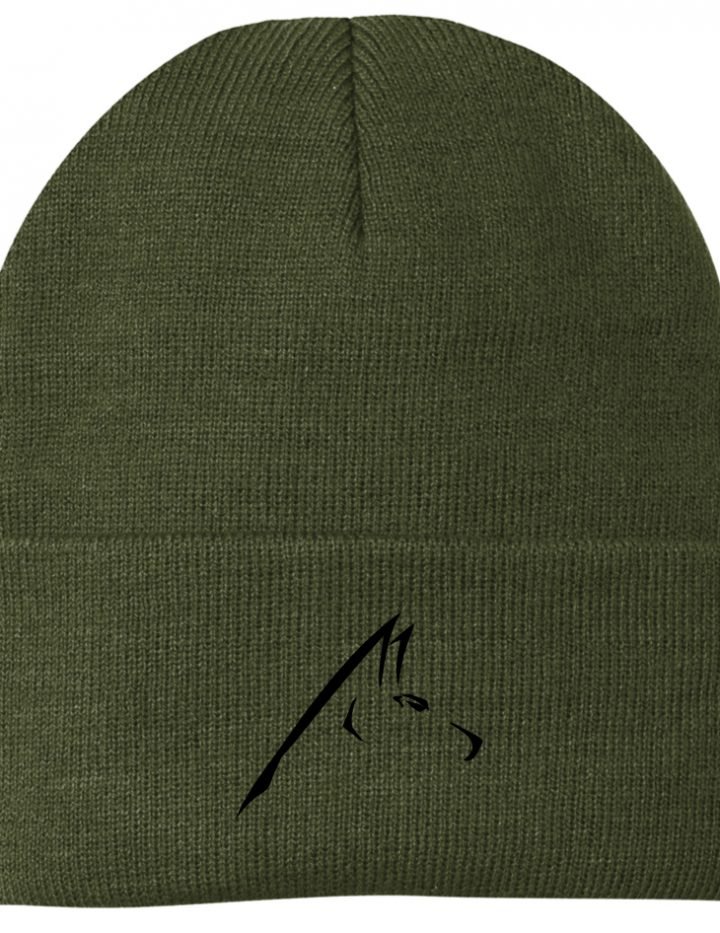 Olive Drap Knit Cap Beanie