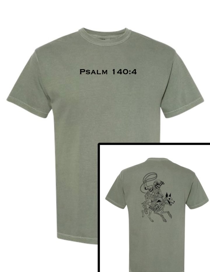 Tracking Skeleton Adult Short Sleeve Comfort Colors Military Green Tees